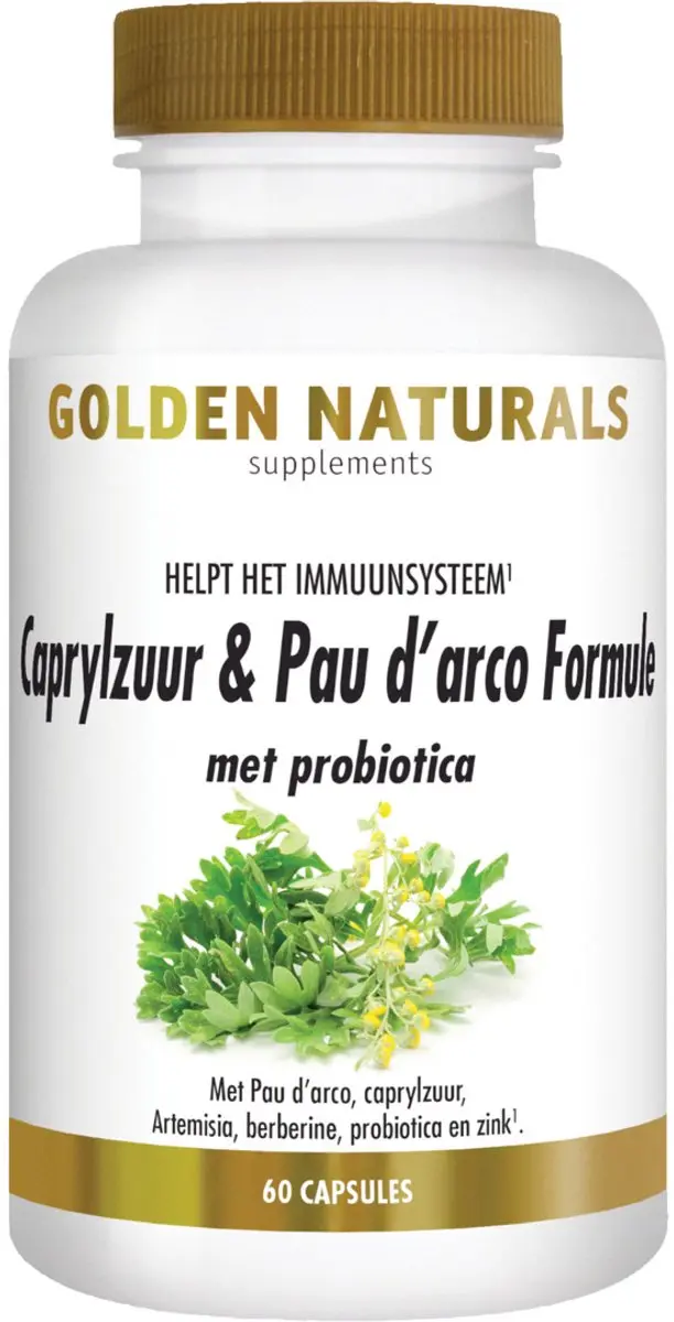 Golden Naturals Caprylzuur & Pau d’arco 60 Capsules