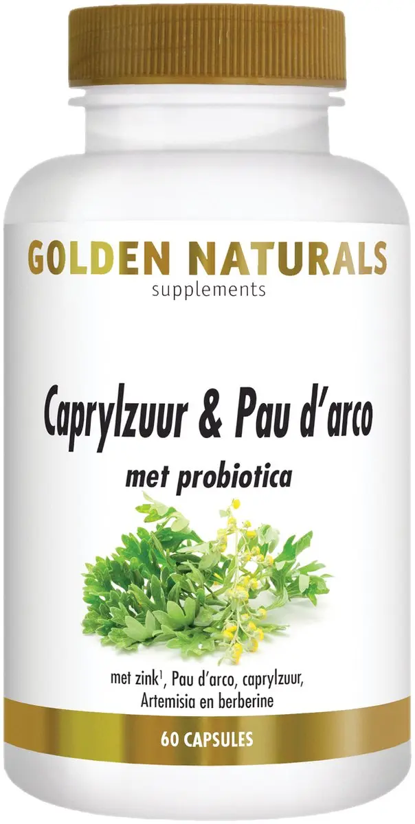 Golden Naturals Caprylzuur & Pau d’arco 60 Capsules