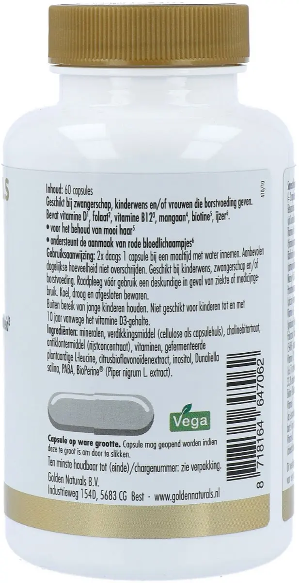 Golden Naturals Multi Mama Veganistische Capsules 60 Stuks