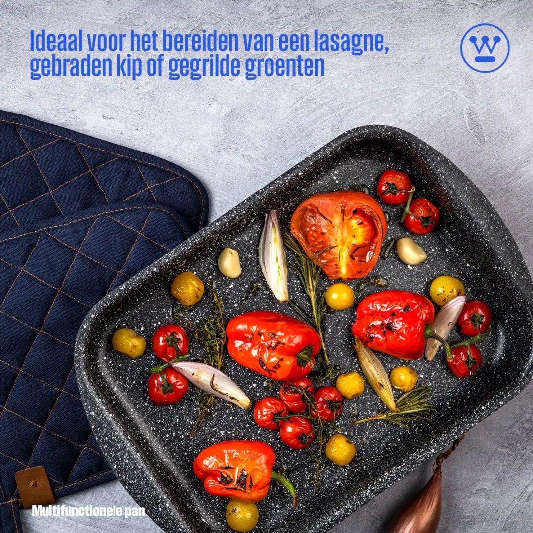 Westinghouse WCBA0009003MBB Ovenschaal - 35x26cm - Zwart Marmer