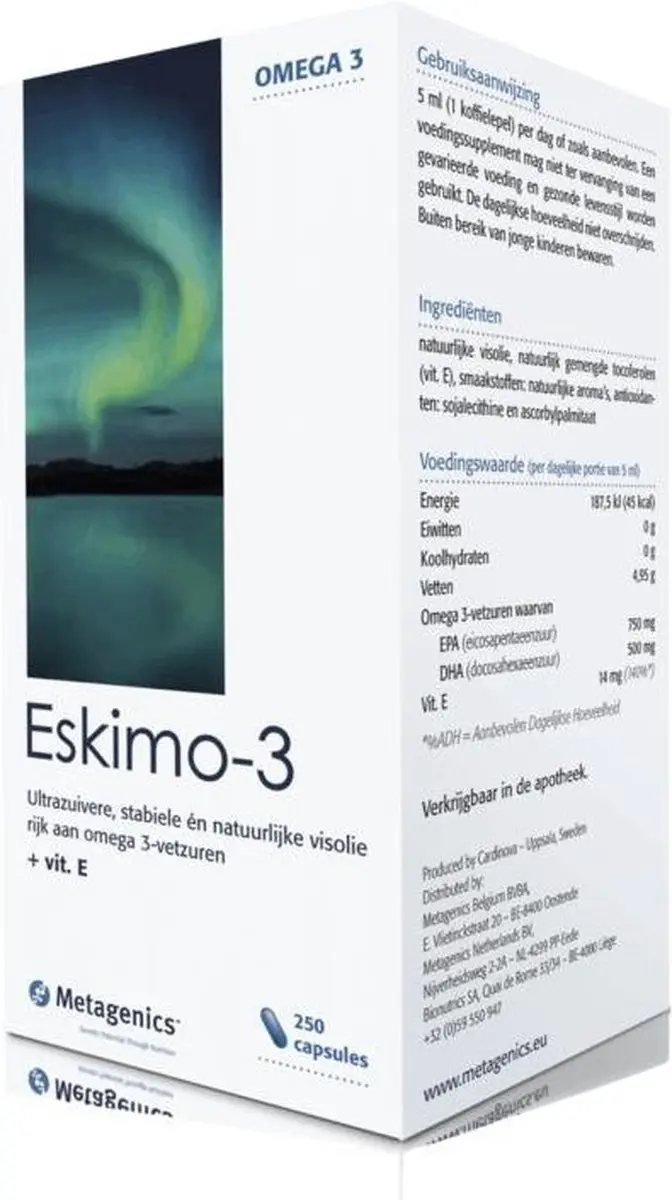 Metagenics Eskimo-3 Visolie 250 Capsules