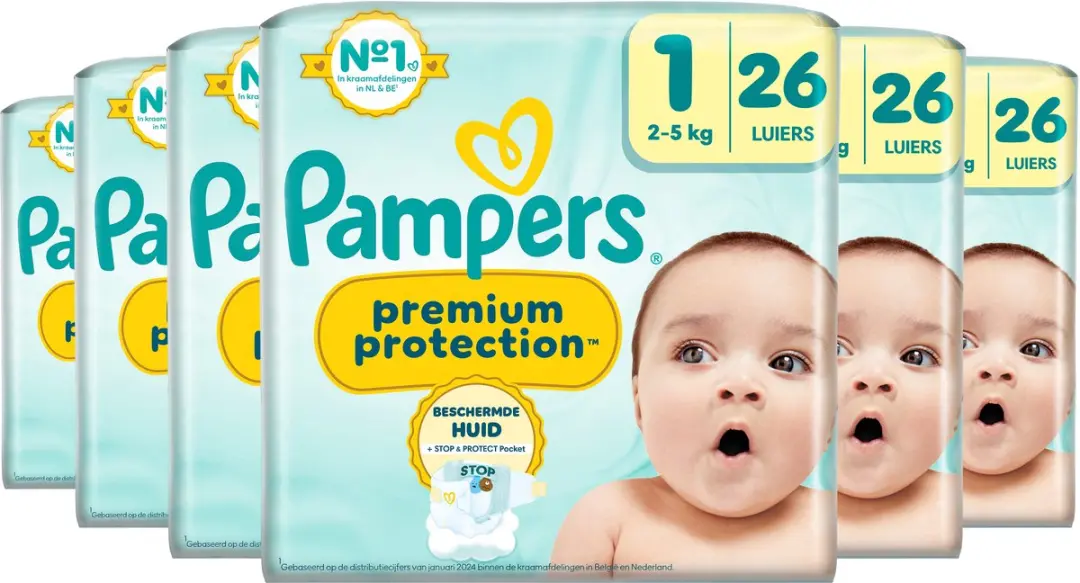 Pampers Premium Protection Maat 1 Luiers