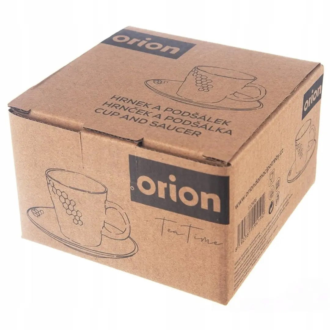 Orion Tea Time Espresso Kopje met Schotel 95ml - Zwart - 2 Stuks