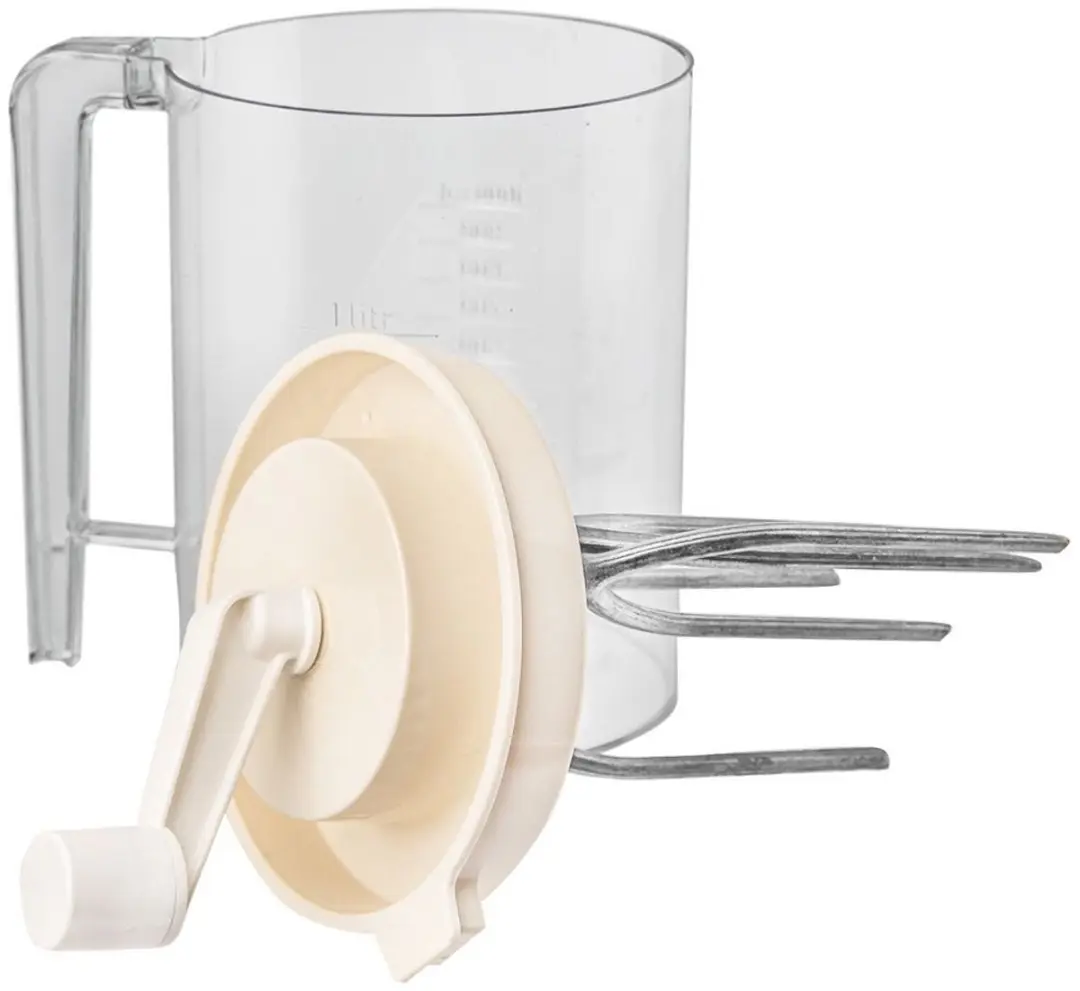 Orion Ruhrfix Ouderwetse Slagroomklopper - Plastic - Wit - afbeelding 6 van 6