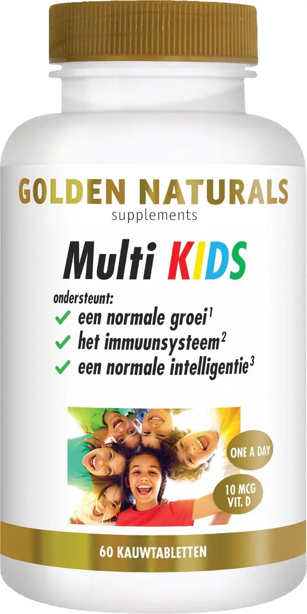 Golden Naturals Multi KIDS Kauwtabletten 60 Stuks