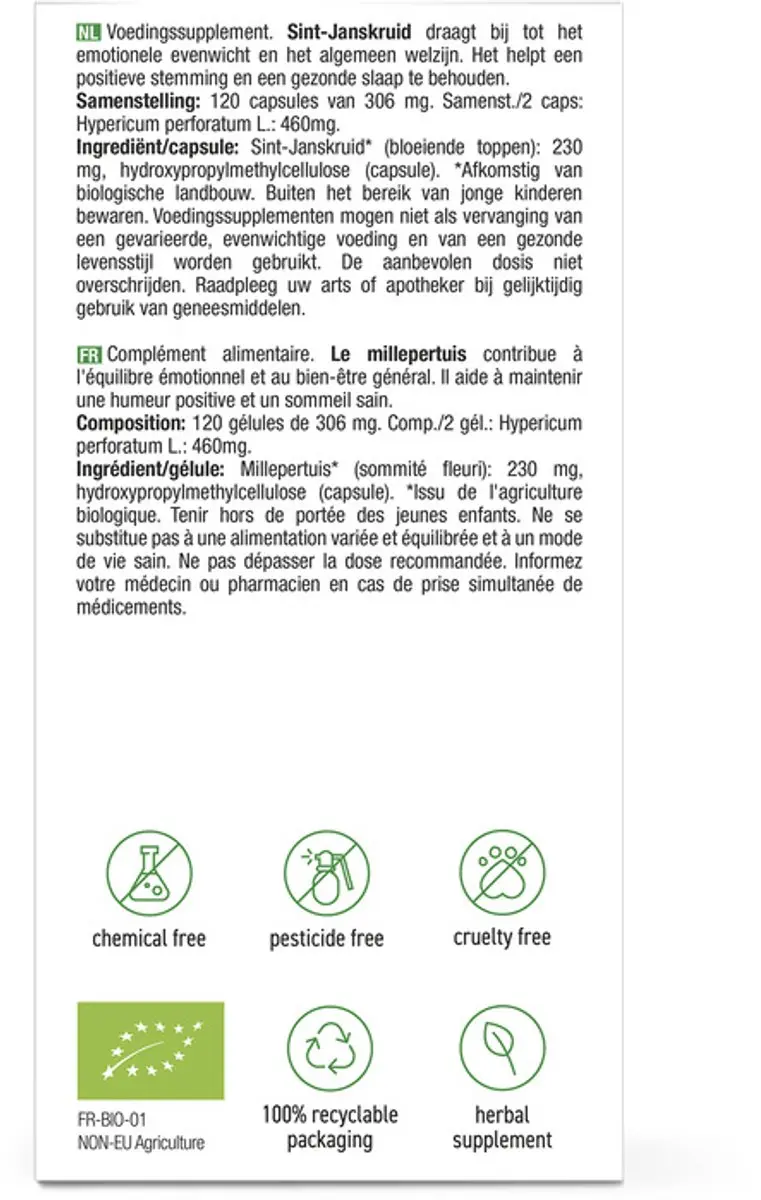 Purasana Sint-Janskruid Bio 120 Capsules