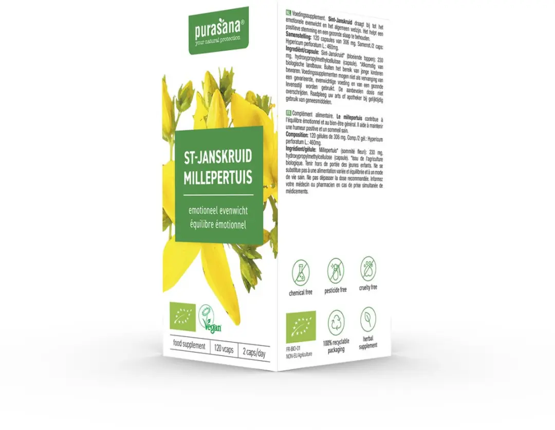 Purasana Sint-Janskruid Bio 120 Capsules