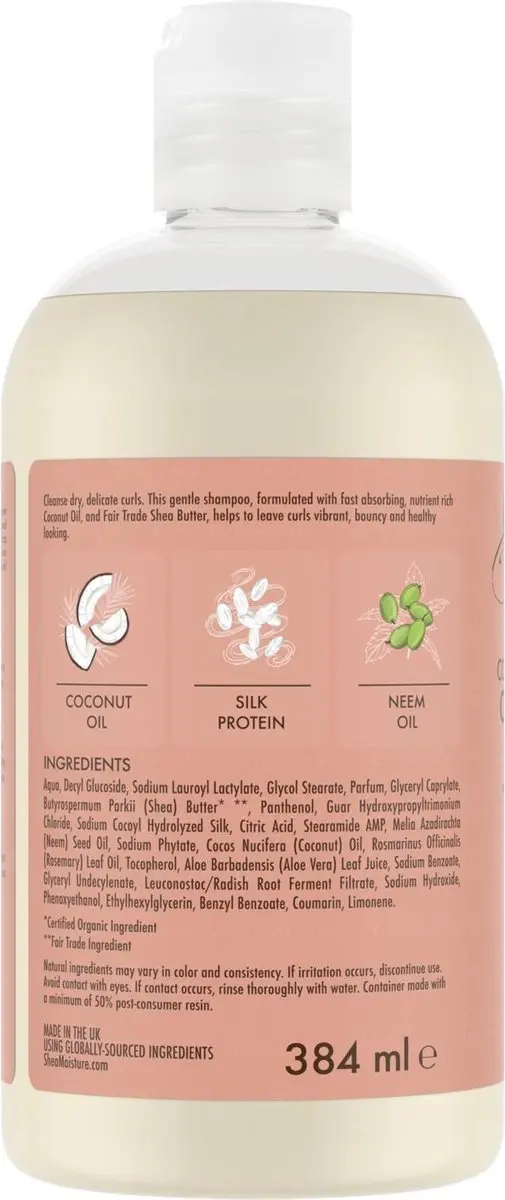 Shea Moisture Coconut & Hibiscus Shampoo 384ml