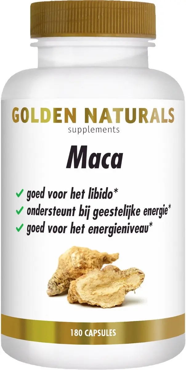 Golden Naturals Maca 180 Veganistische Capsules