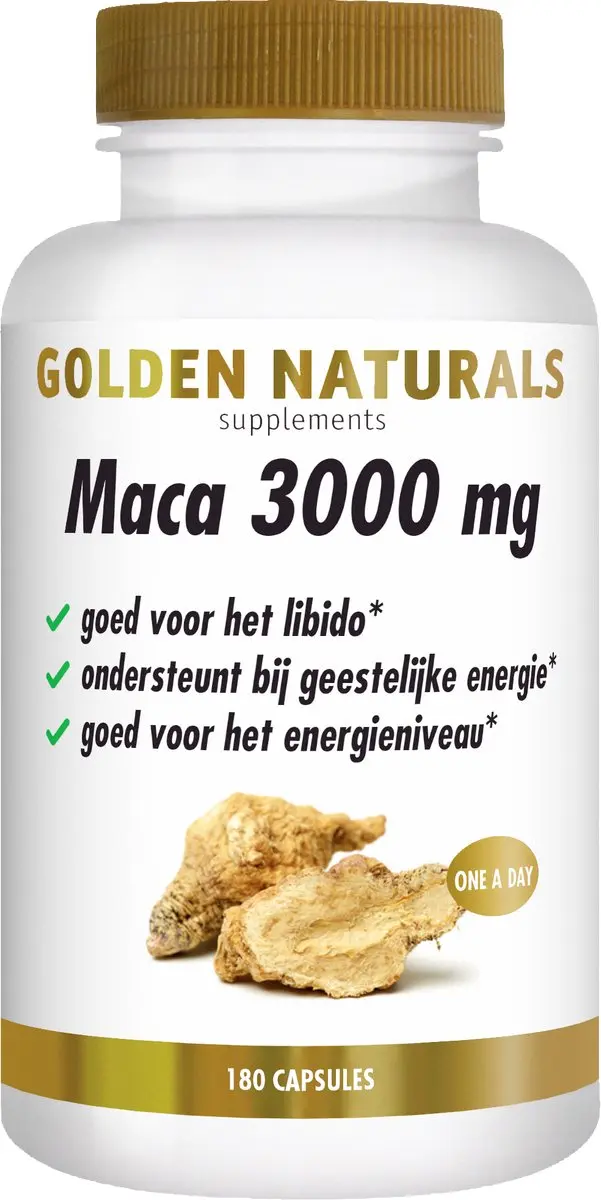 Golden Naturals Maca 180 Veganistische Capsules
