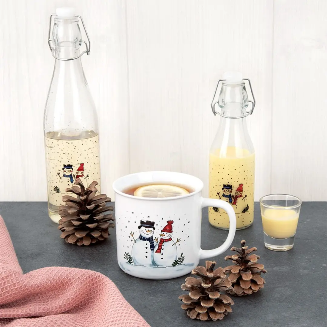 Orion Mok Keramiek Sneeuwpop 470ml - Veelkleurig
