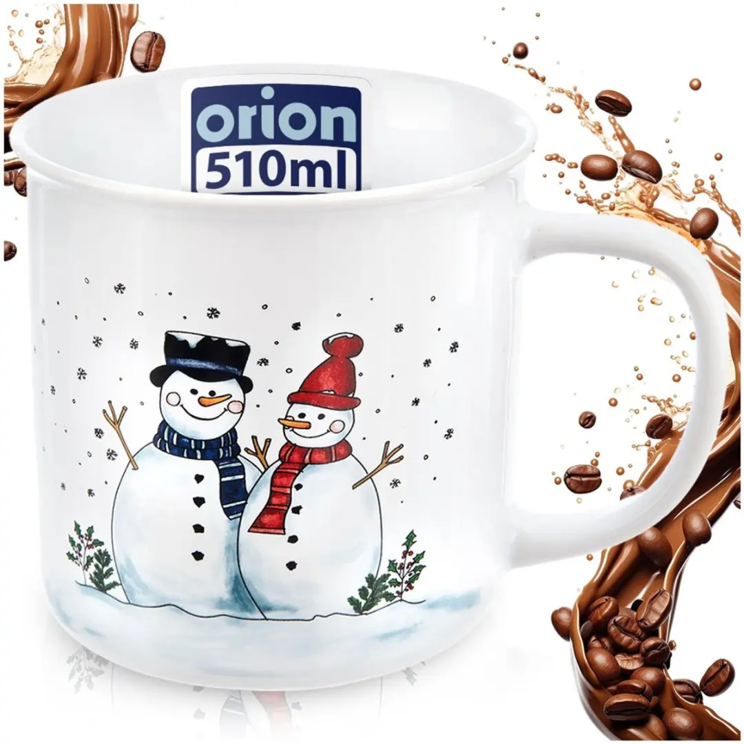 Orion Mok Keramiek Sneeuwpop 470ml - Veelkleurig