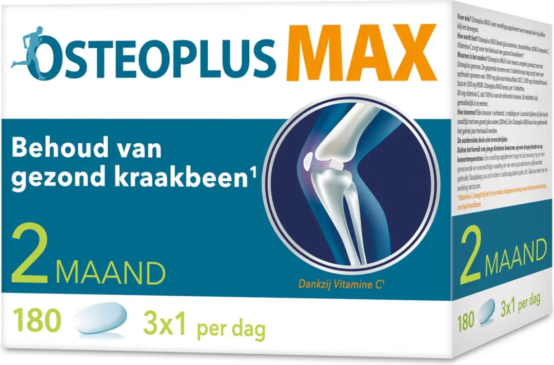 Osteoplus Max Glucosamine Chondroïtine MSM Vitamine C 180 Tabletten