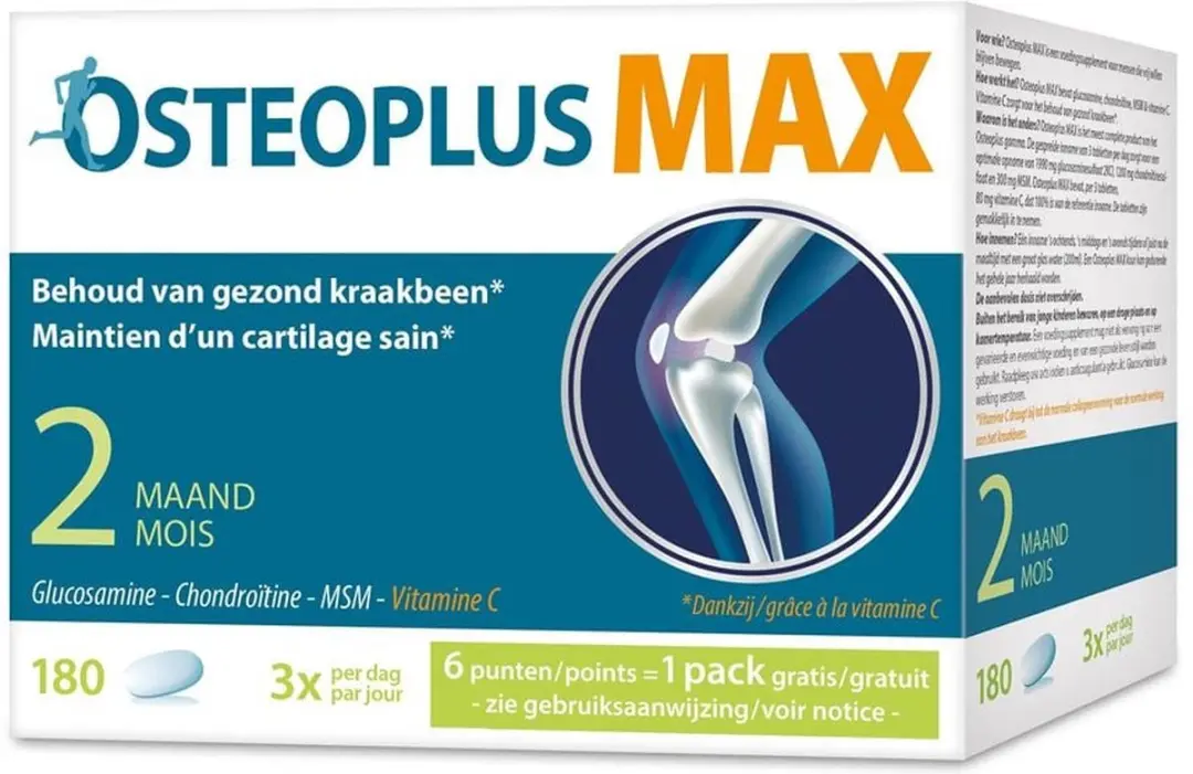 Osteoplus Max Glucosamine Chondroïtine MSM Vitamine C 180 Tabletten