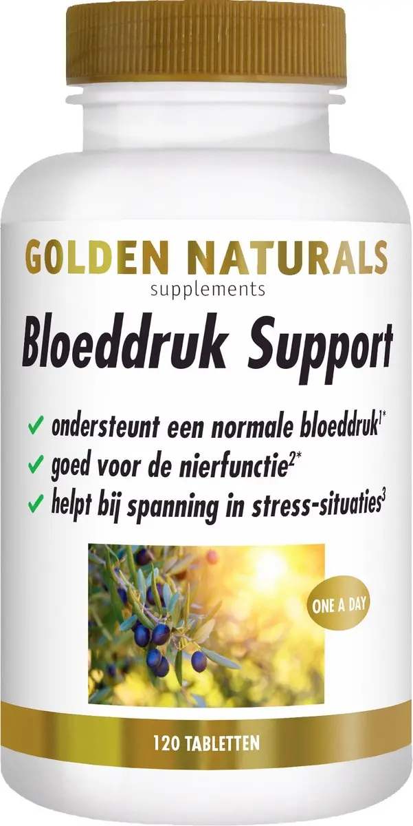 Golden Naturals Bloeddruk Support 120 Vegan Tabletten