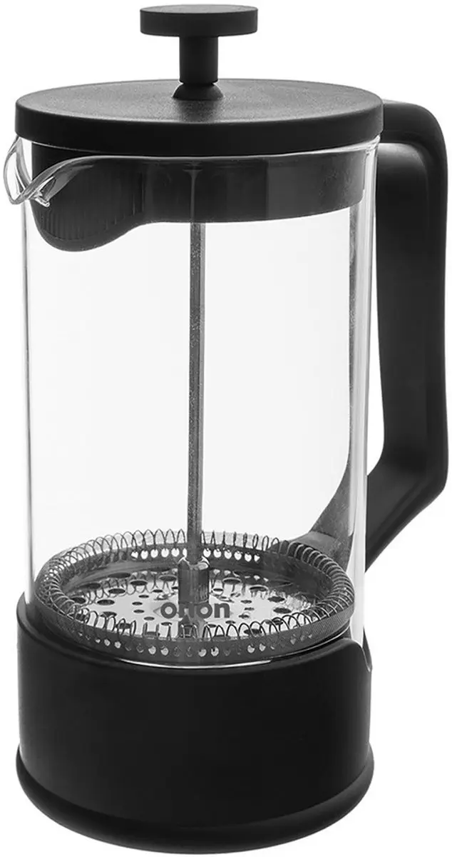 Orion Glazen Cafetière 900ml - Metalen Zeef - Zwart