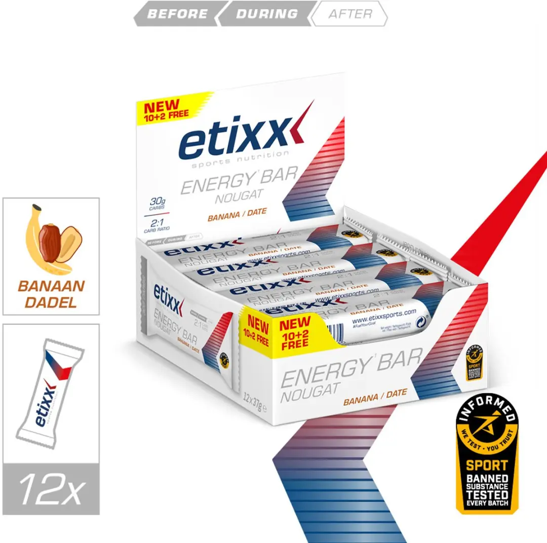 Etixx Energy Nougatreep Banana-Date 12x37g