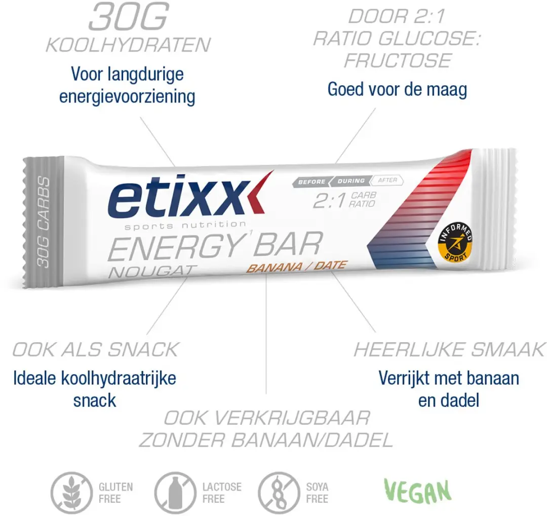 Etixx Energy Nougatreep Banana-Date 12x37g