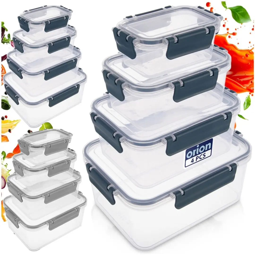 Orion Voedselcontainers 4-delig - Transparant