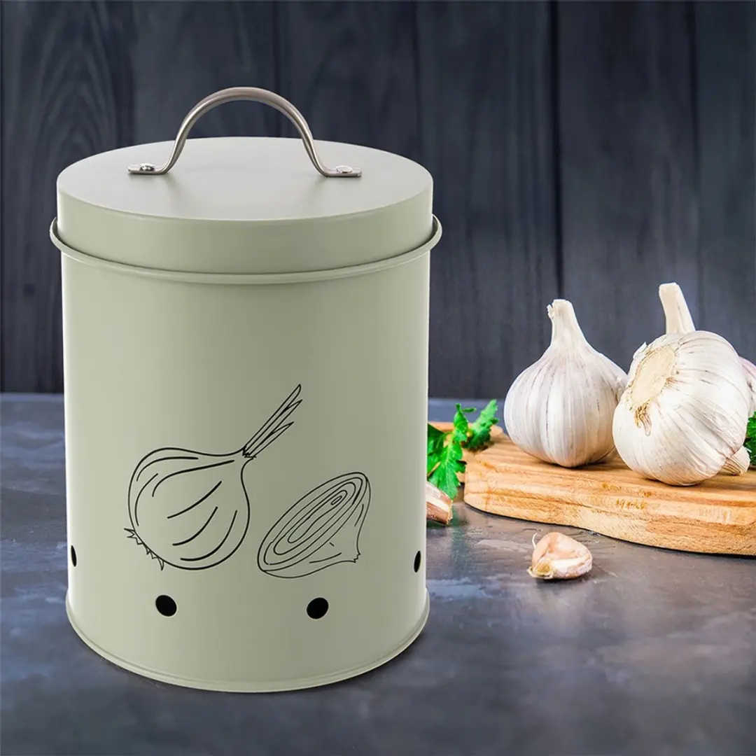 Orion Greenish Metalen Groente- en Fruitenhouder 1,4L - Groen