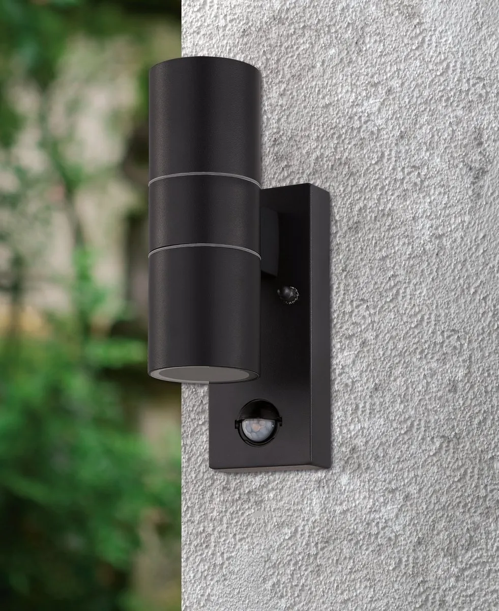 Eglo Riga 5 Wandlamp Buiten Sensor Antraciet - GU10