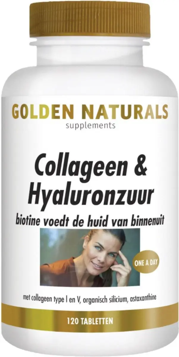 Golden Naturals Collageen & Hyaluronzuur 120 tabletten