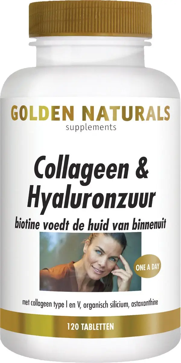 Golden Naturals Collageen & Hyaluronzuur 120 tabletten