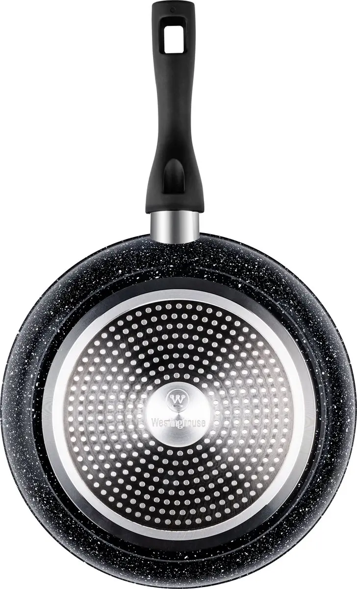 Westinghouse 2-delige Koekenpannenset Ø24 & 28cm - Inductie - Black Marble