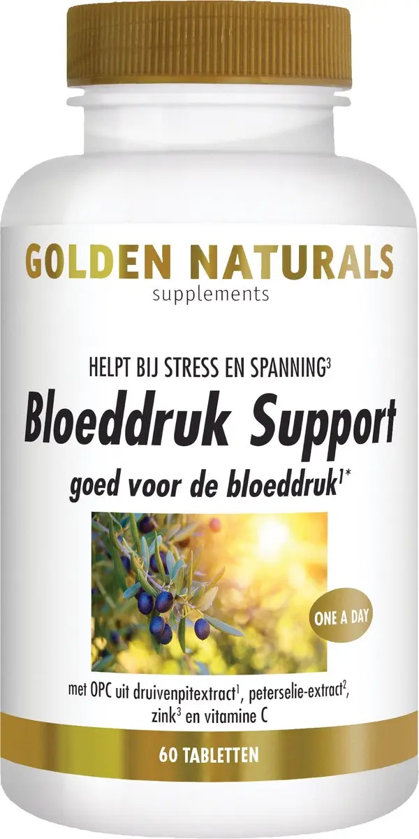 Golden Naturals Bloeddruk Support 60 Veganistische Tabletten