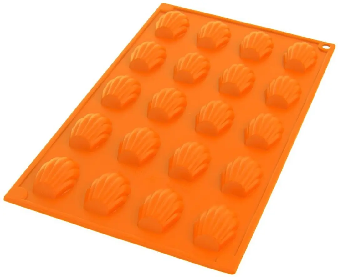 Orion Sillnie Silikon Bakvorm Muschel Oranje - 20 Stuks