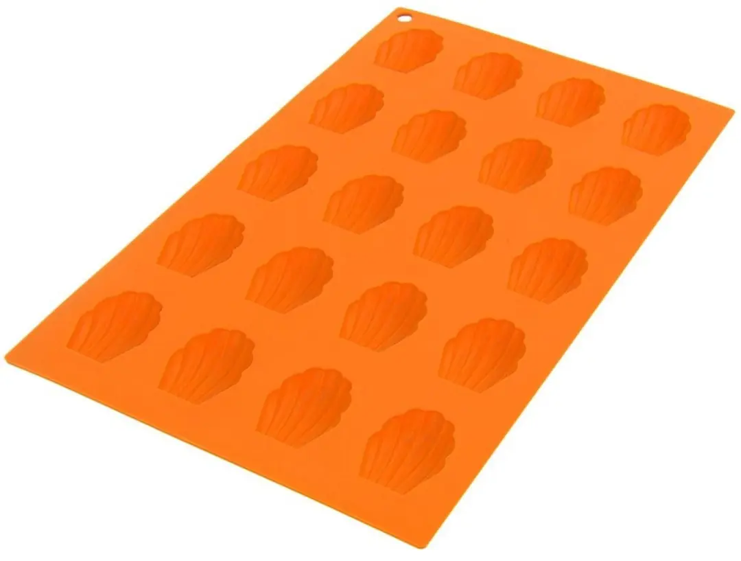 Orion Sillnie Silikon Bakvorm Muschel Oranje - 20 Stuks