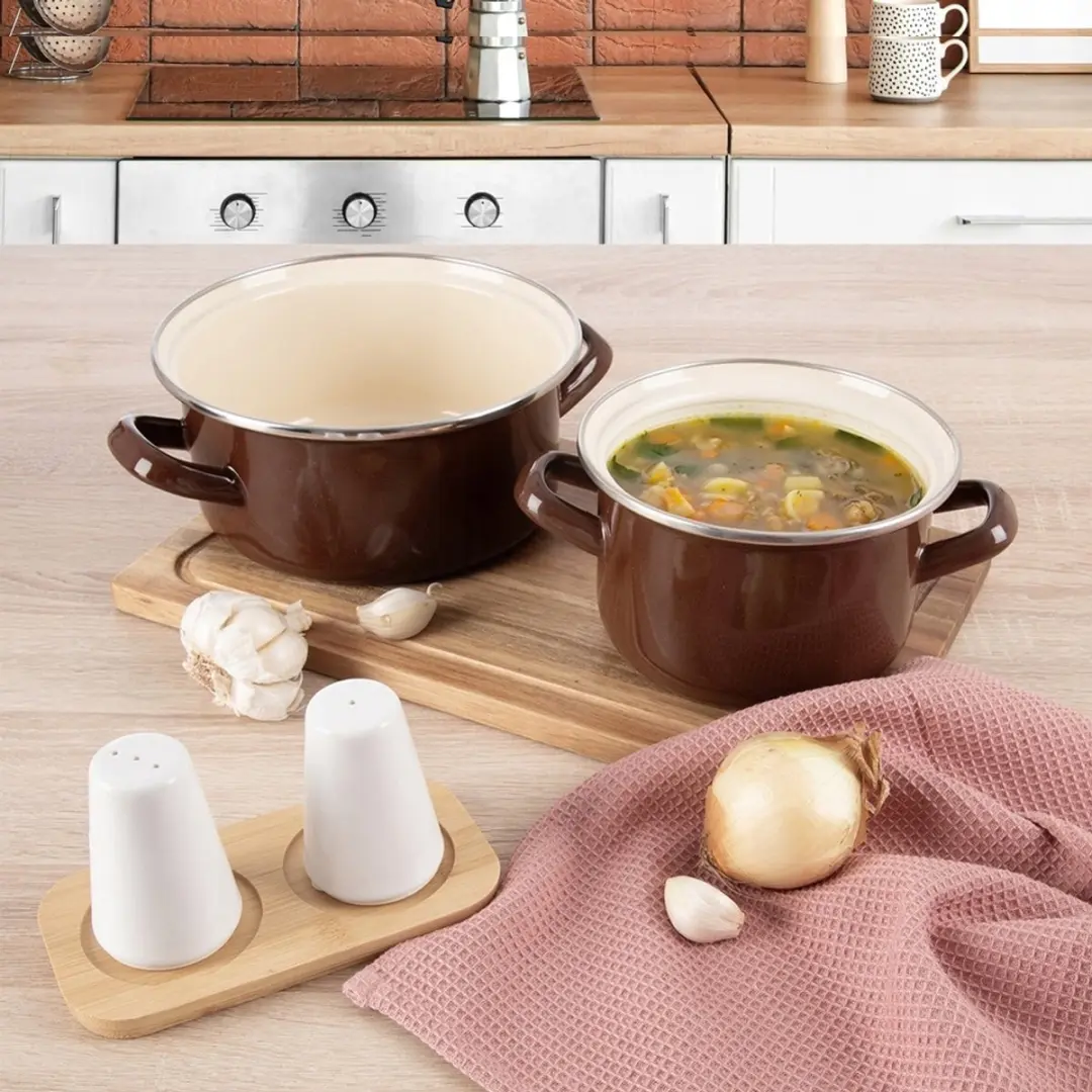 Orion Bruine Emaille Pan 14cm - 950ml - afbeelding 6 van 6