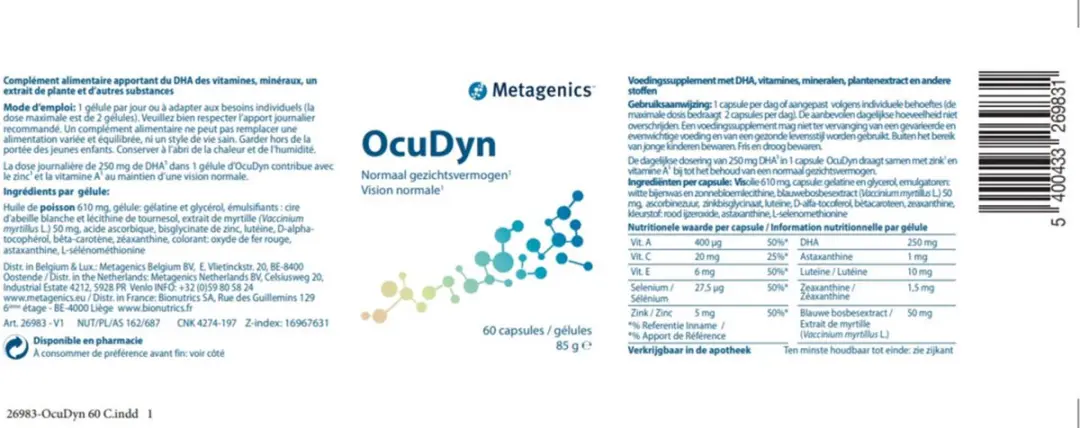 Metagenics Ocudyne 60 Capsules