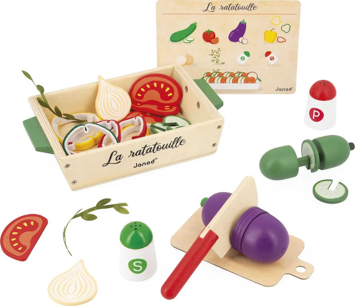 Janod Ratatouille Set - 32 Accessoires - Multikleur - afbeelding 6 van 6