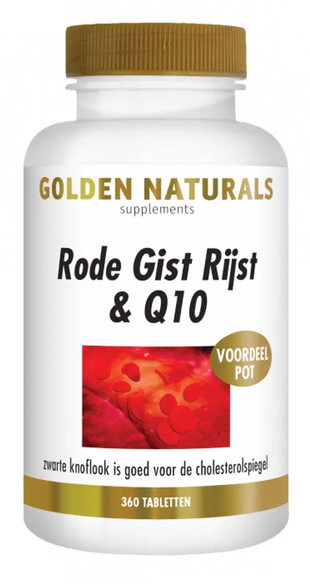 Golden Naturals Rode Gist Rijst & Q10 360 Tabletten