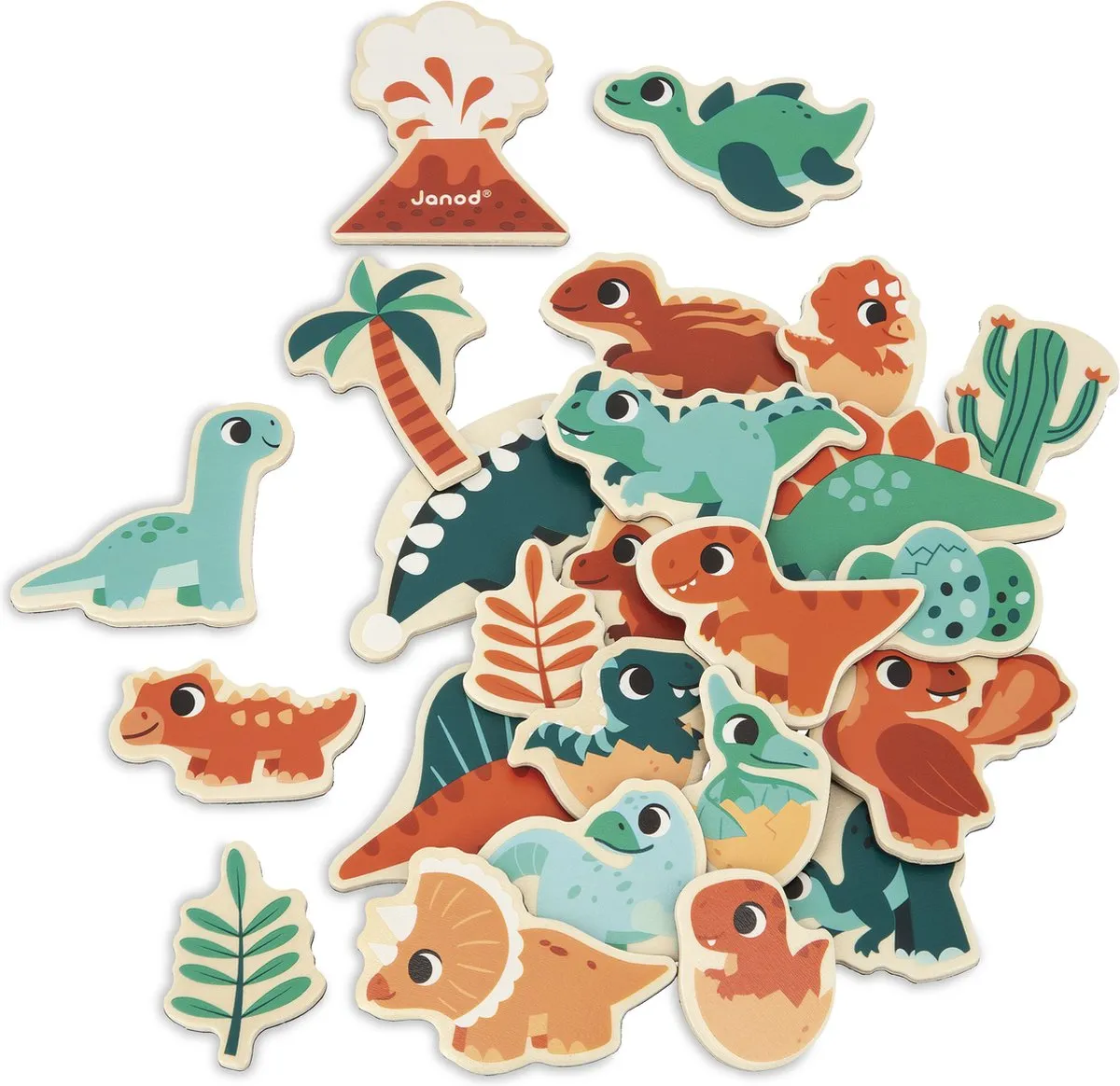 Janod Dino Magneetset J05839 - 24 Magneten - Vanaf 2 jaar