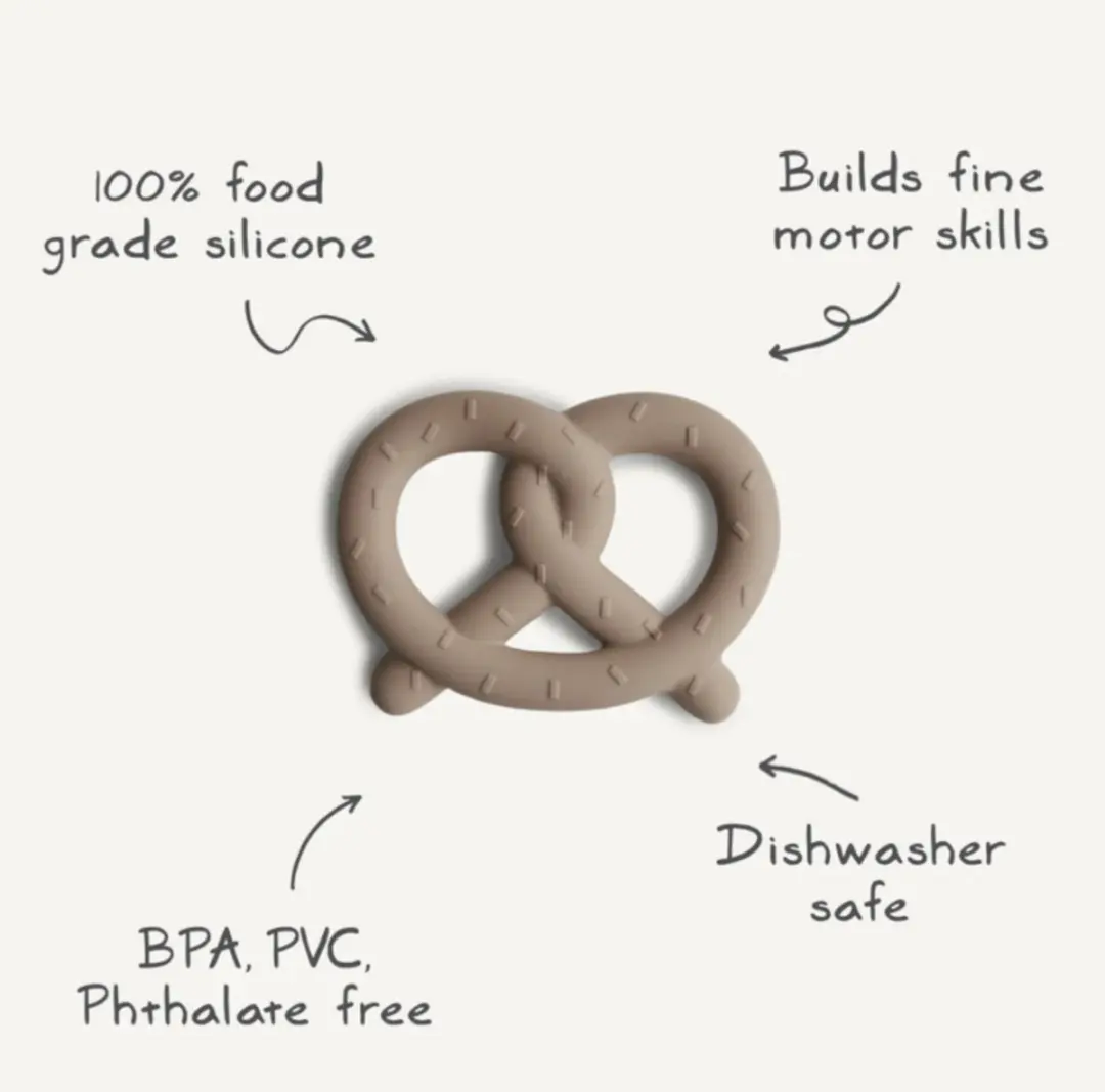 Mushie Bijtring Pretzel - Naturel