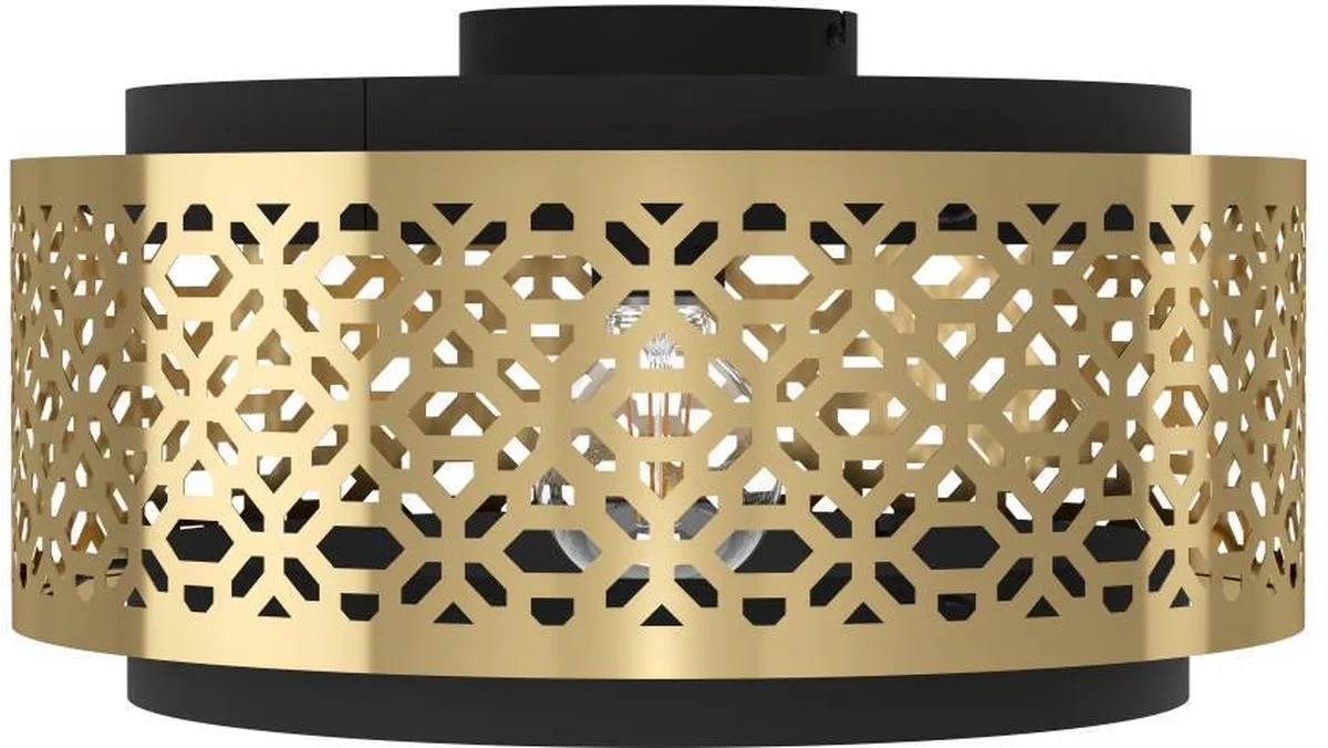 Eglo Sandbach Plafondlamp E27 - Ø42cm - Zwart/Goud