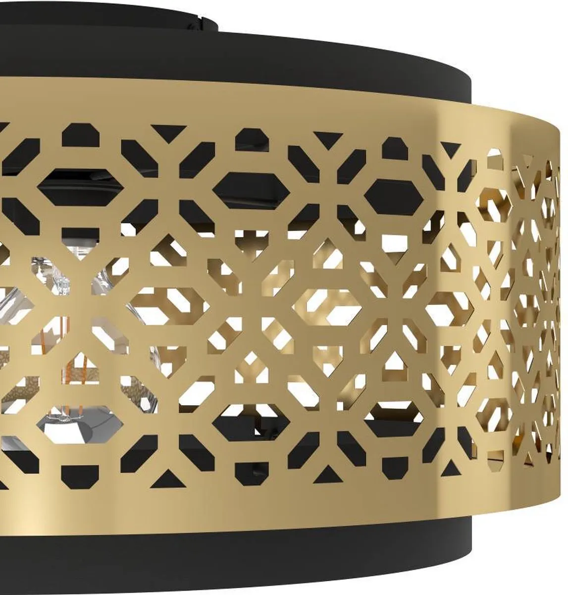 Eglo Sandbach Plafondlamp E27 - Ø42cm - Zwart/Goud - afbeelding 6 van 6