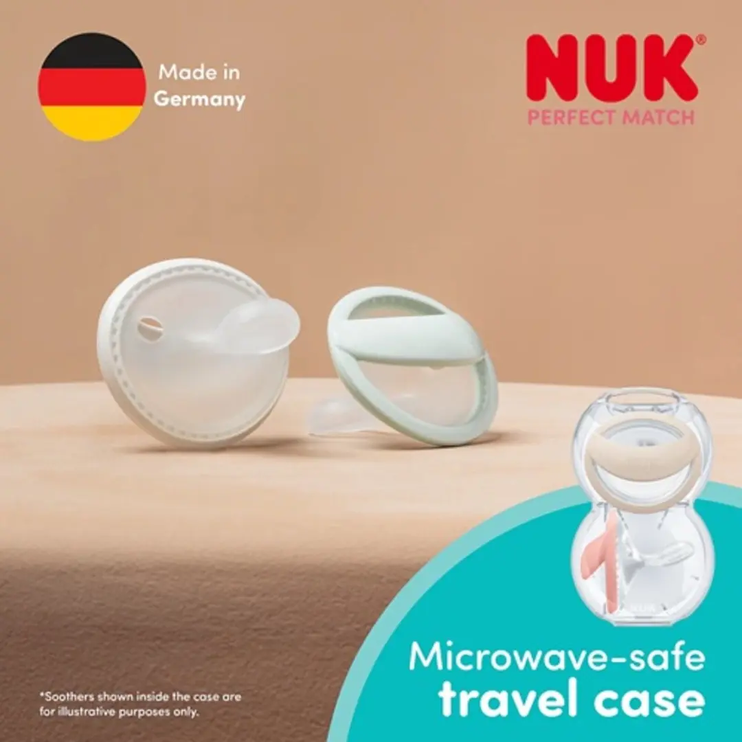 NUK Perfect Match Fopspeen 0-6 Maanden - 2 Stuks - Oranje & Nude