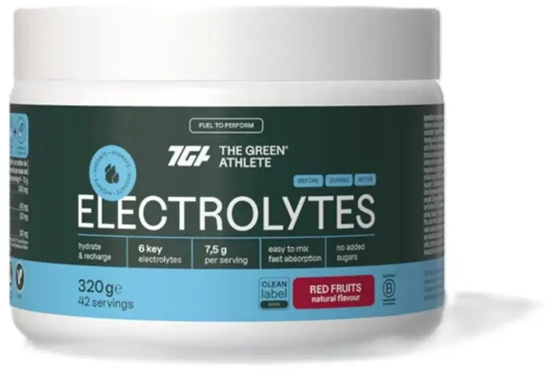 The Green Athlete Electrolytes Rode Vruchten 320g