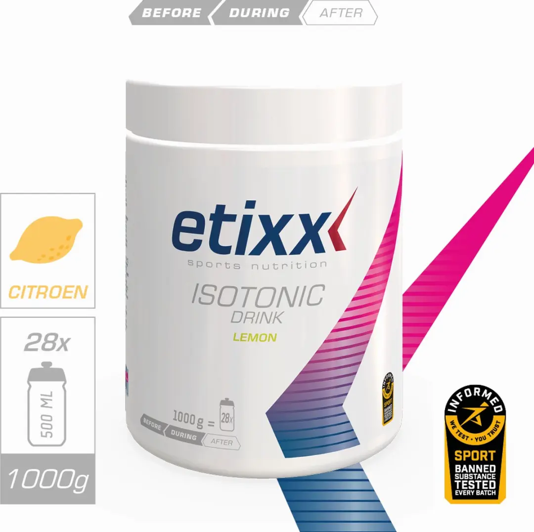 Etixx Isotonic Sportdrank 1000g - Limoen - afbeelding 6 van 6