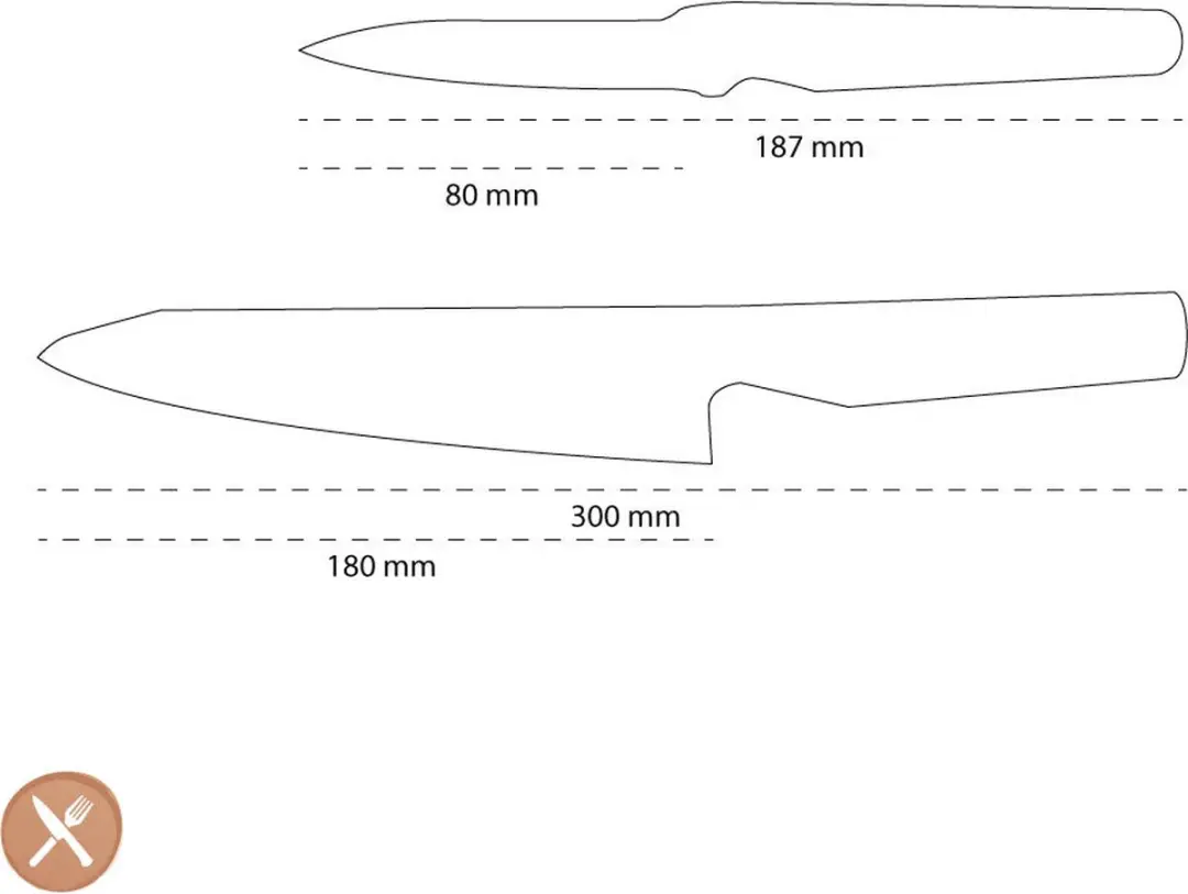 Global G-5531 Koksmes & Schilmes - 2 Stuks