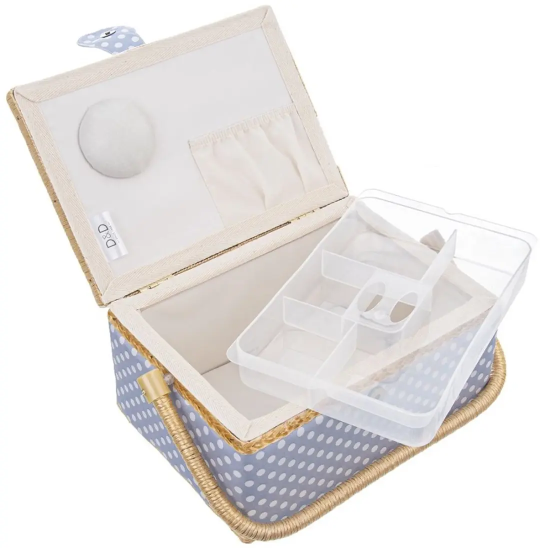 Orion Serie Blauwe Naaikoffer 30x23x16cm - Magnetische sluiting