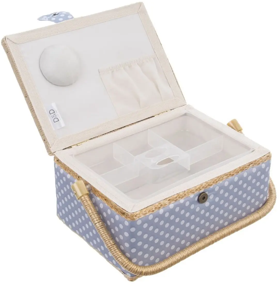 Orion Serie Blauwe Naaikoffer 30x23x16cm - Magnetische sluiting