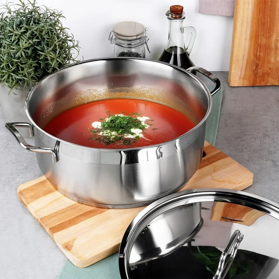 Orion Anett Serie Roestvrijstalen Pan 28cm - 7.1L - Zilver