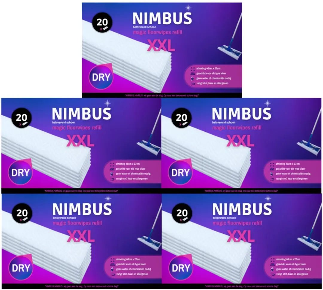 Nimbus Magic Vloerdoekjes Navulling XXL - 20 Stuks