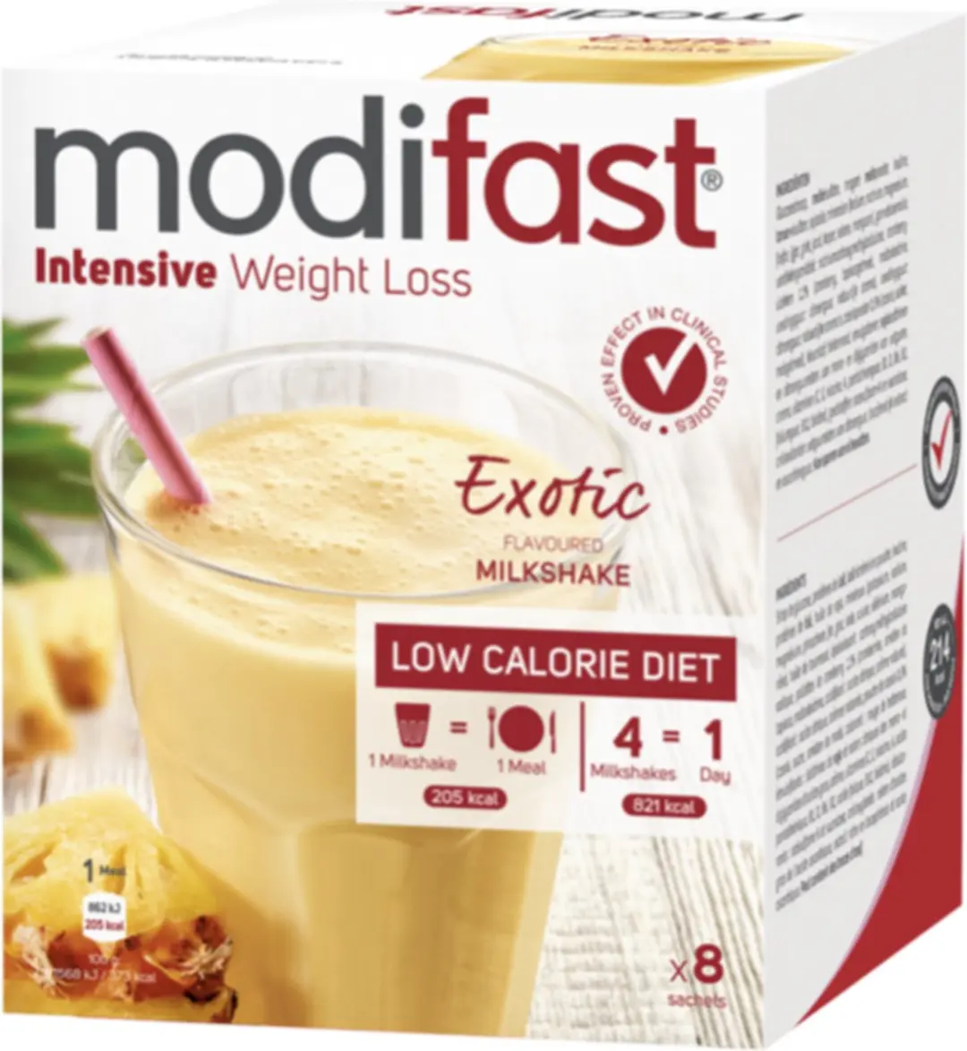 Modifast Intensive Milkshake Exotisch - 8 Zakjes 55g