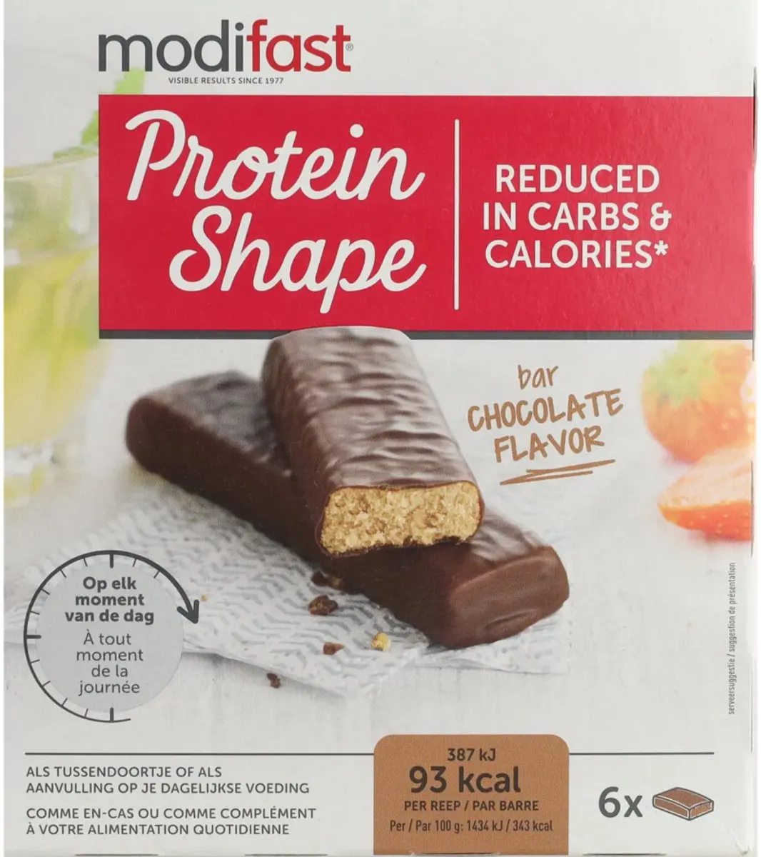 Modifast Protiplus Reep Chocolade - 12x6x27g