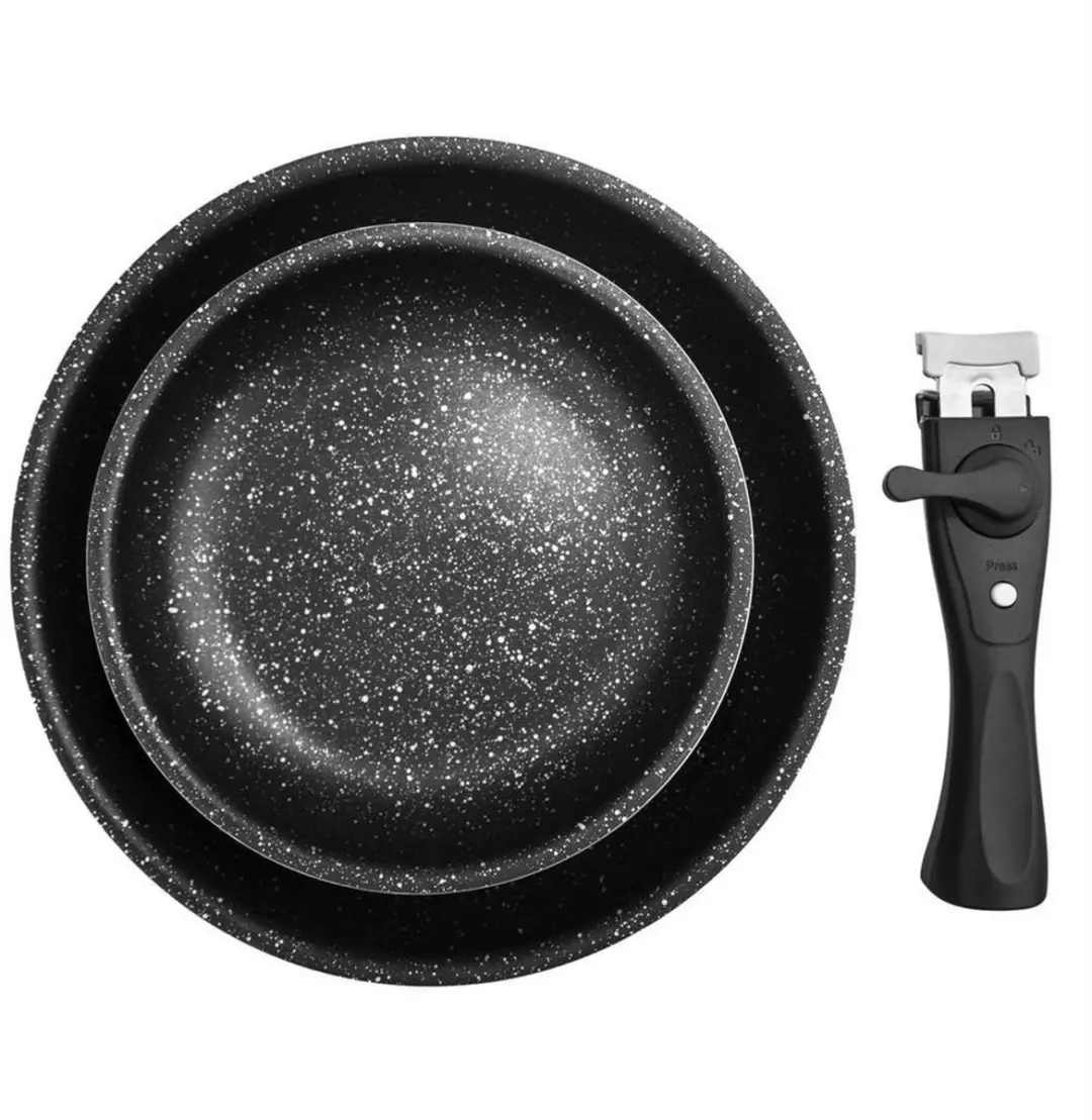 Orion Grande Granieten Pannenset 3-delig Ø20/26cm - Zwart